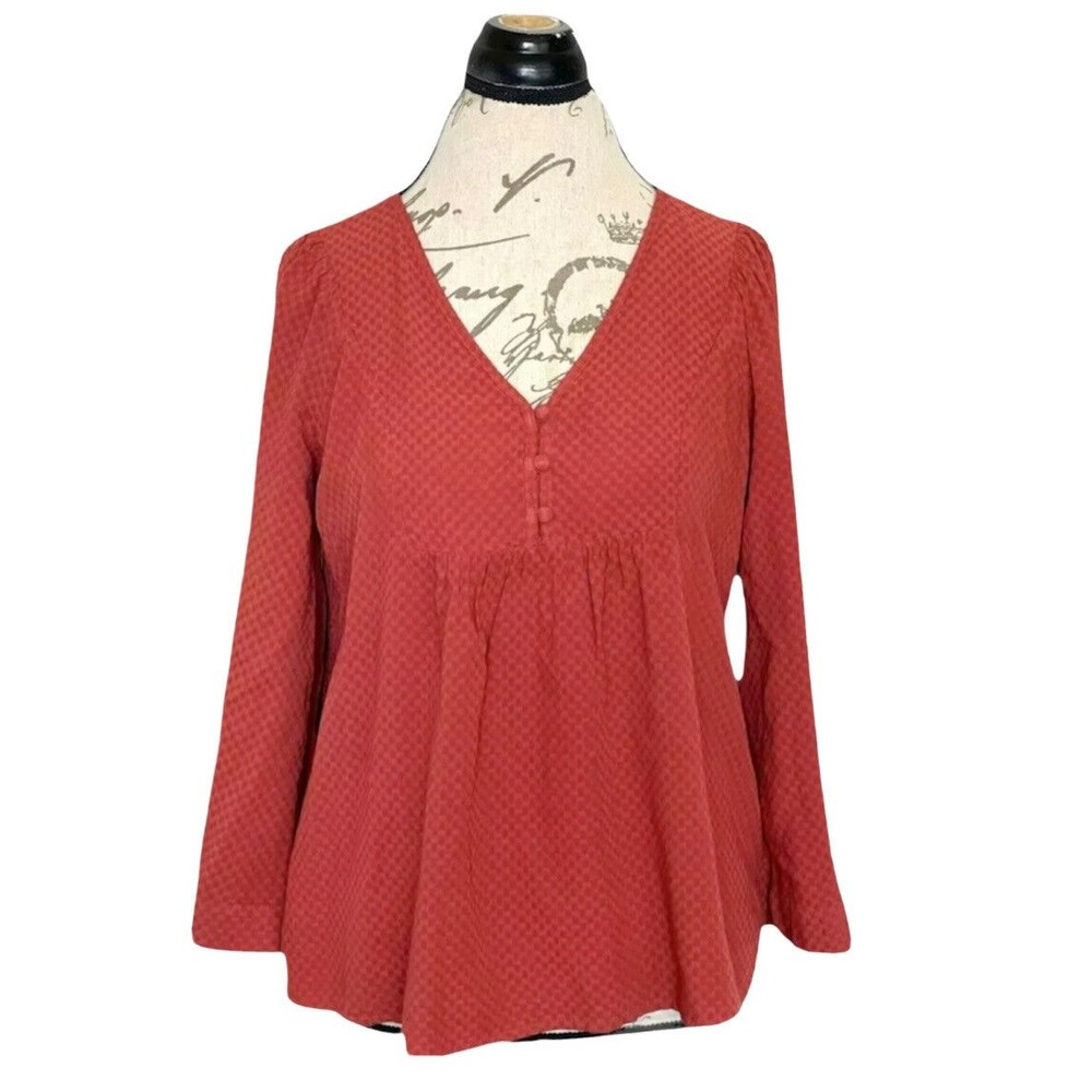 Universal Thread Size XS Womens Long Sleeve Ruffle Peasant Boho Blouse Fall  NWT